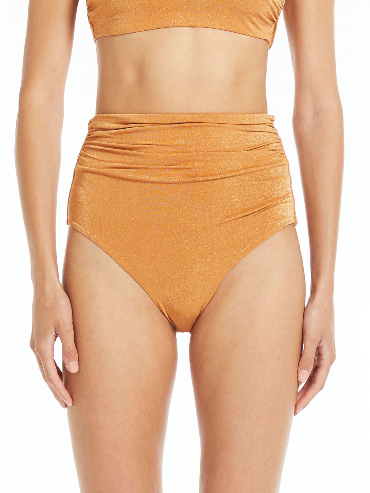 Jersey and lurex bikini bottoms