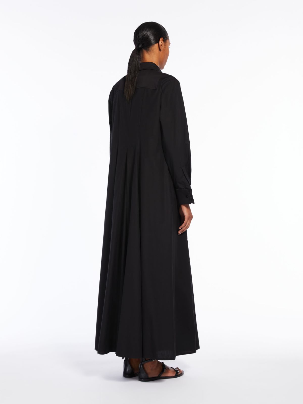 Long cotton shirt dress