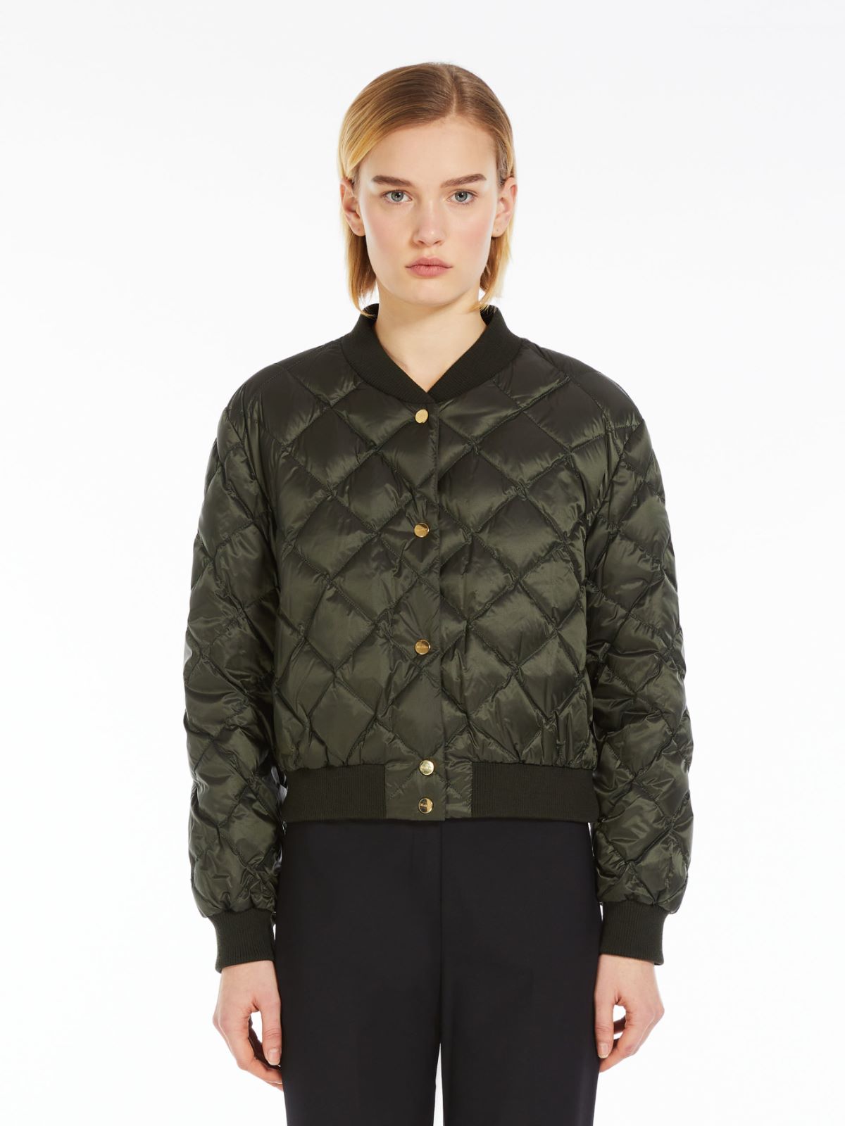 Reversible bomber jacket in water-resistant canvas