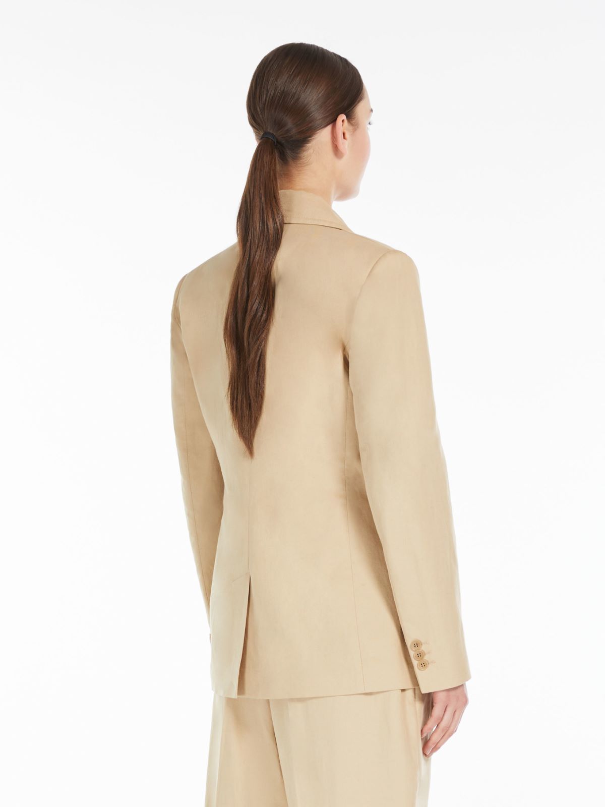 Cotton and linen canvas blazer