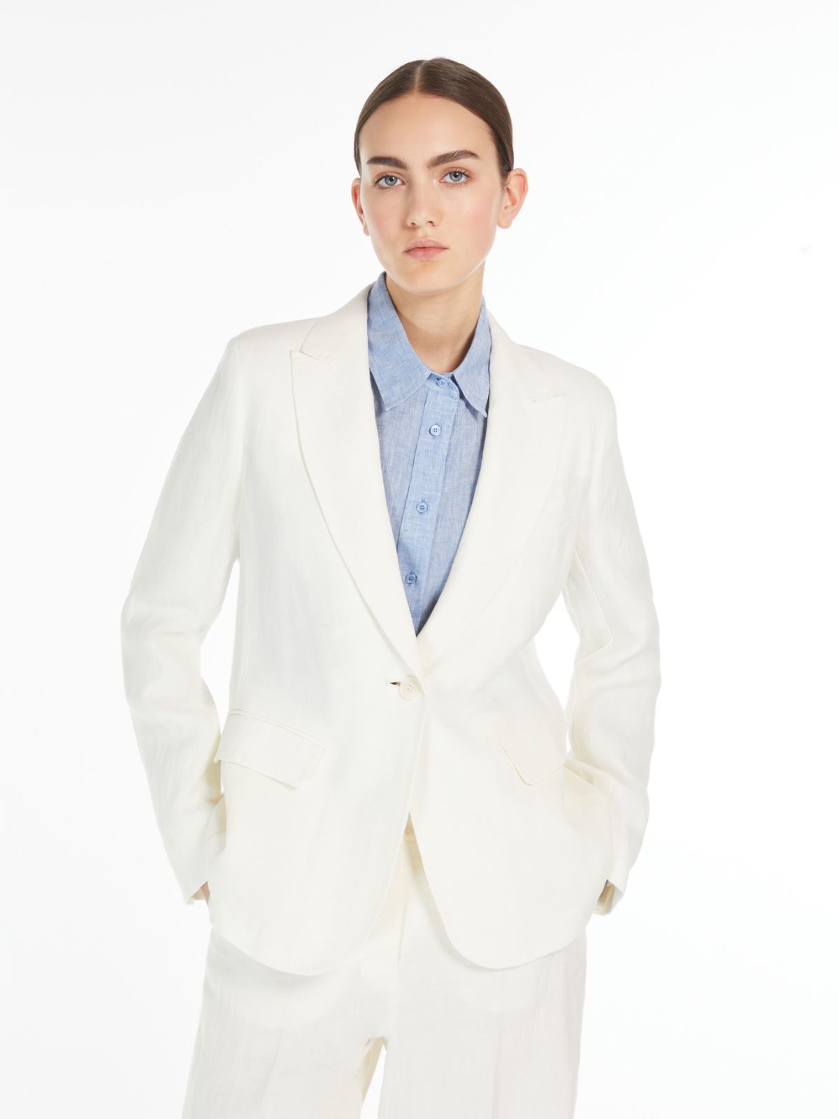 Linen canvas blazer