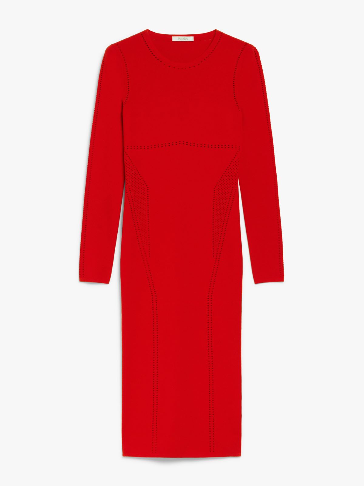 Crepe knit midi dress