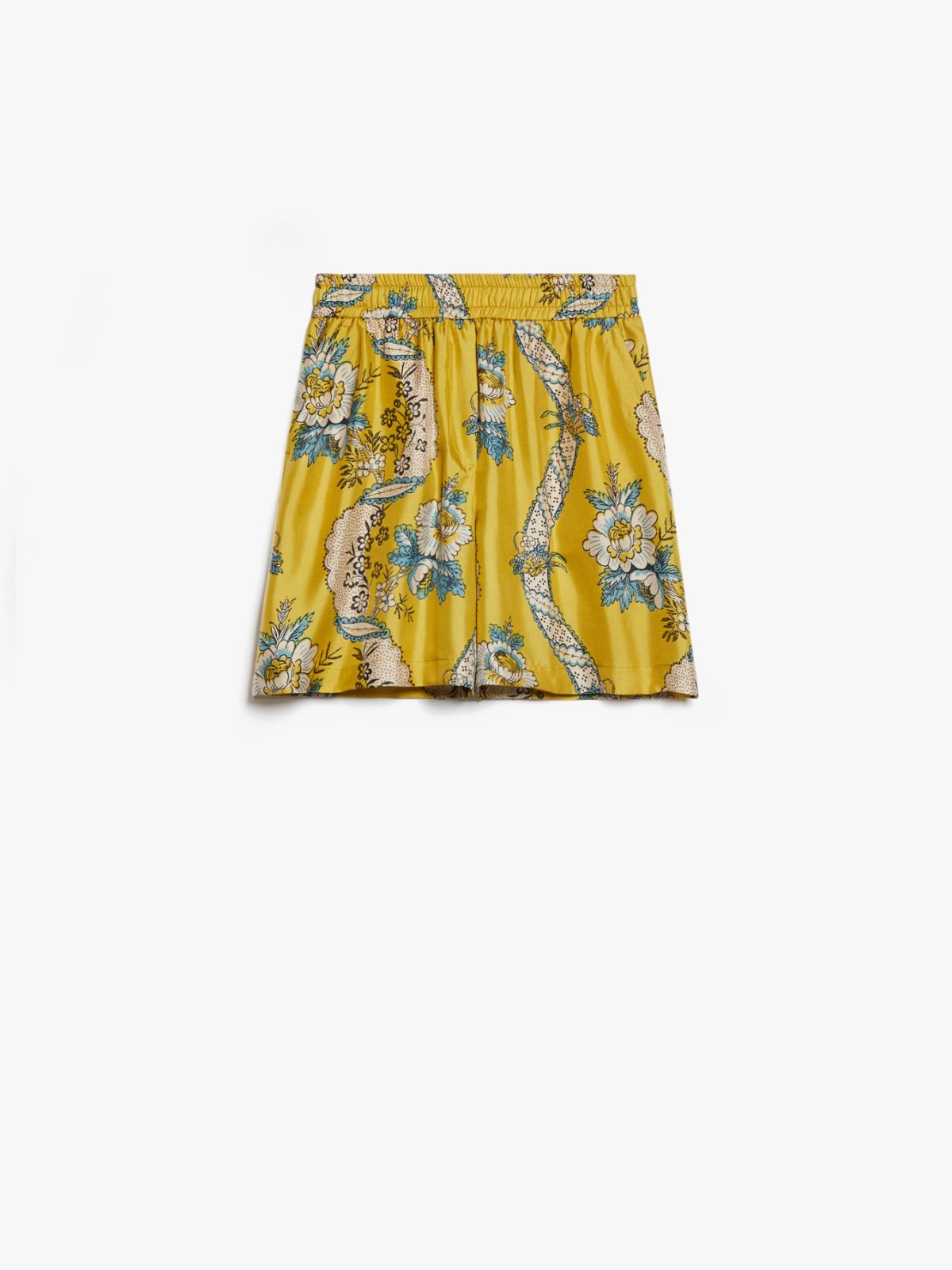 Printed twill Bermuda shorts