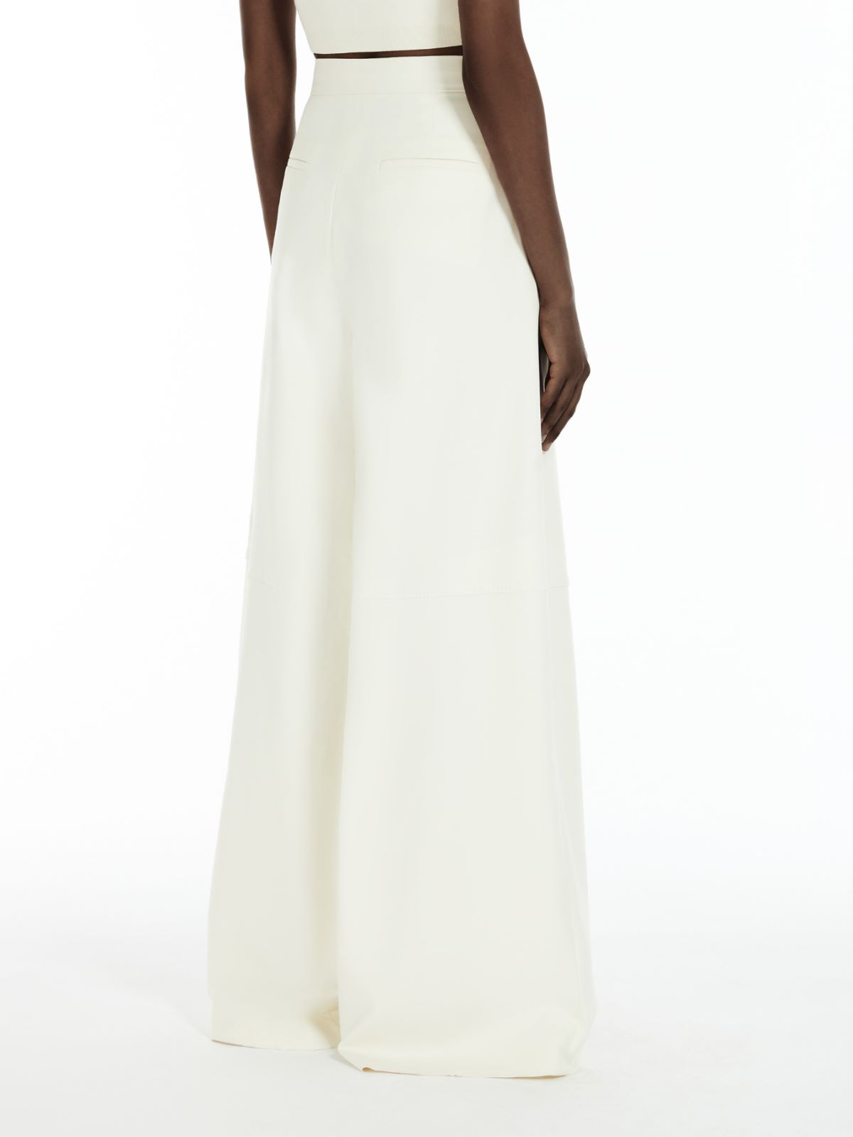 Oversize stretch cotton trousers