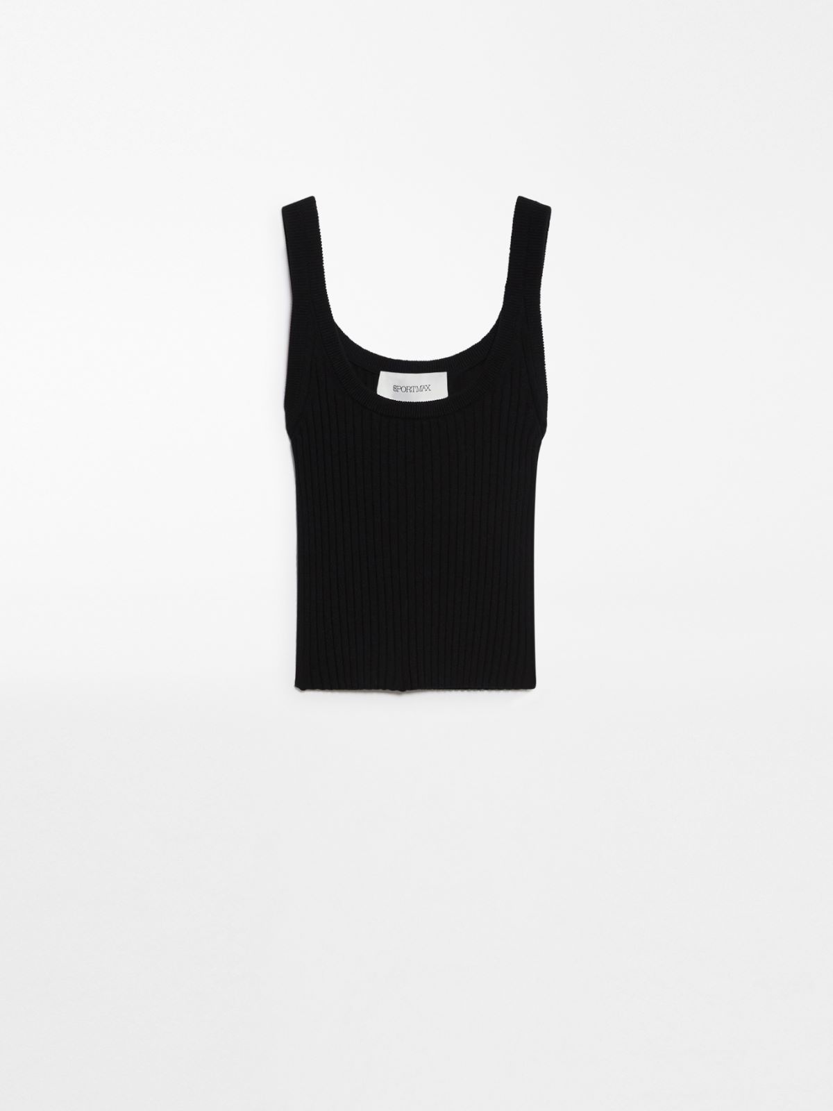 Crop stretch viscose vest top