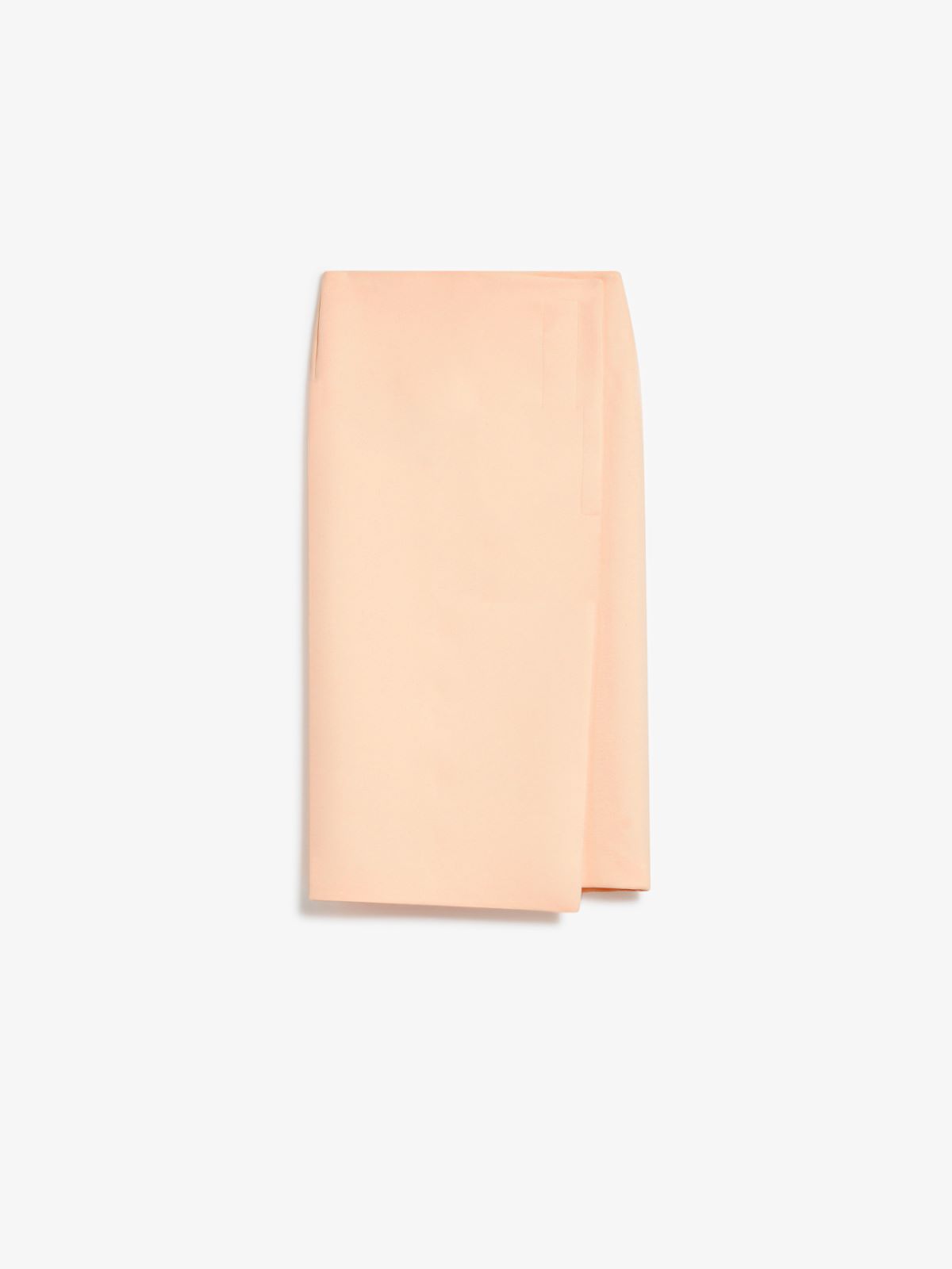 Asymmetric wrap skirt