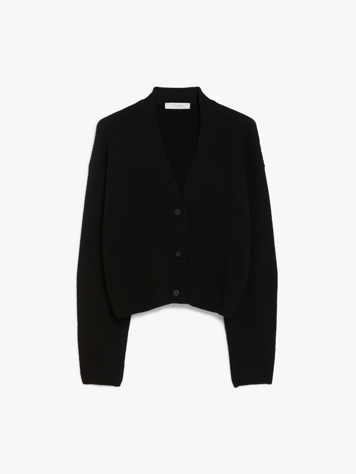 Cropped wool cardigan