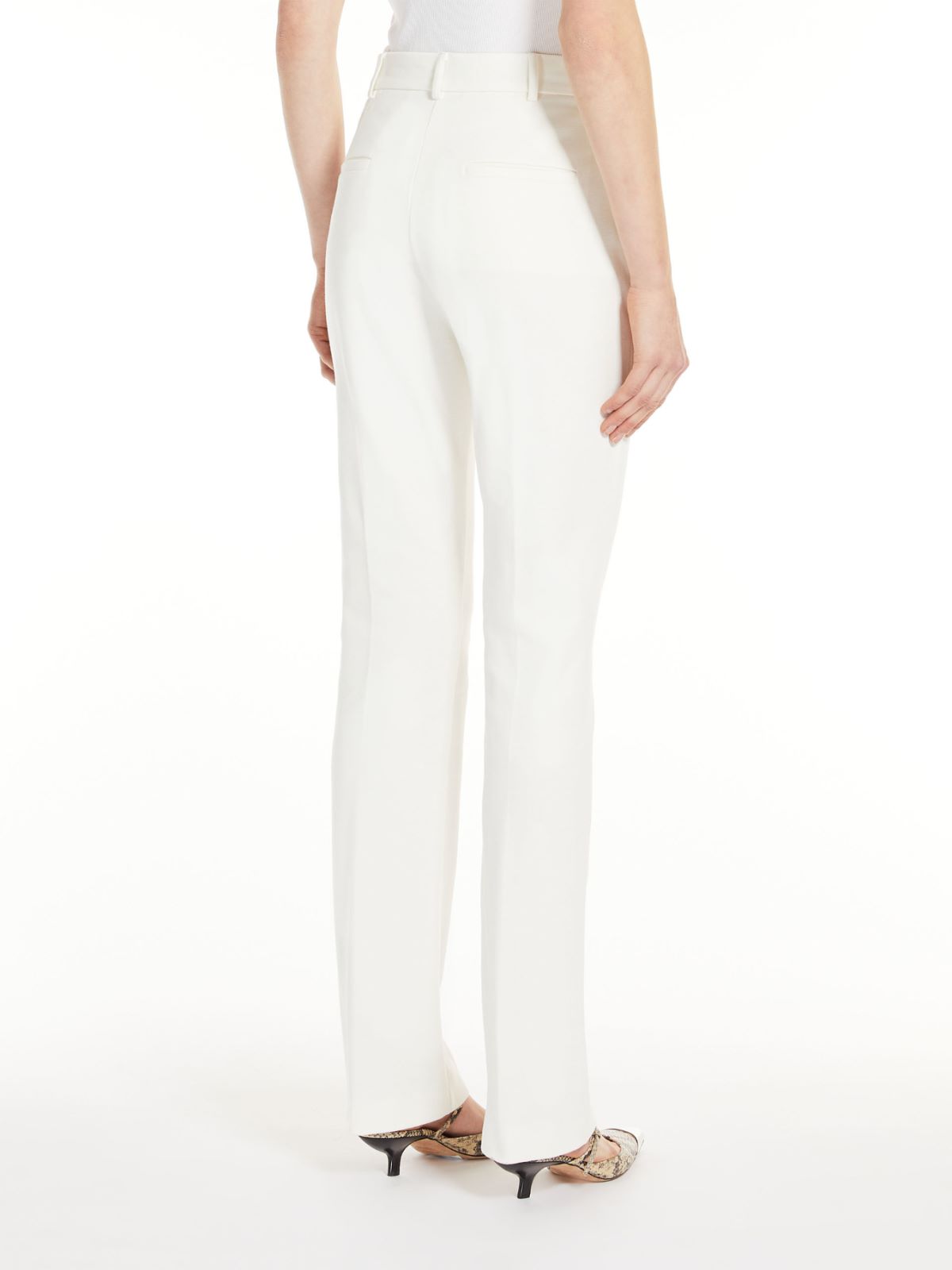 Compact jersey trousers