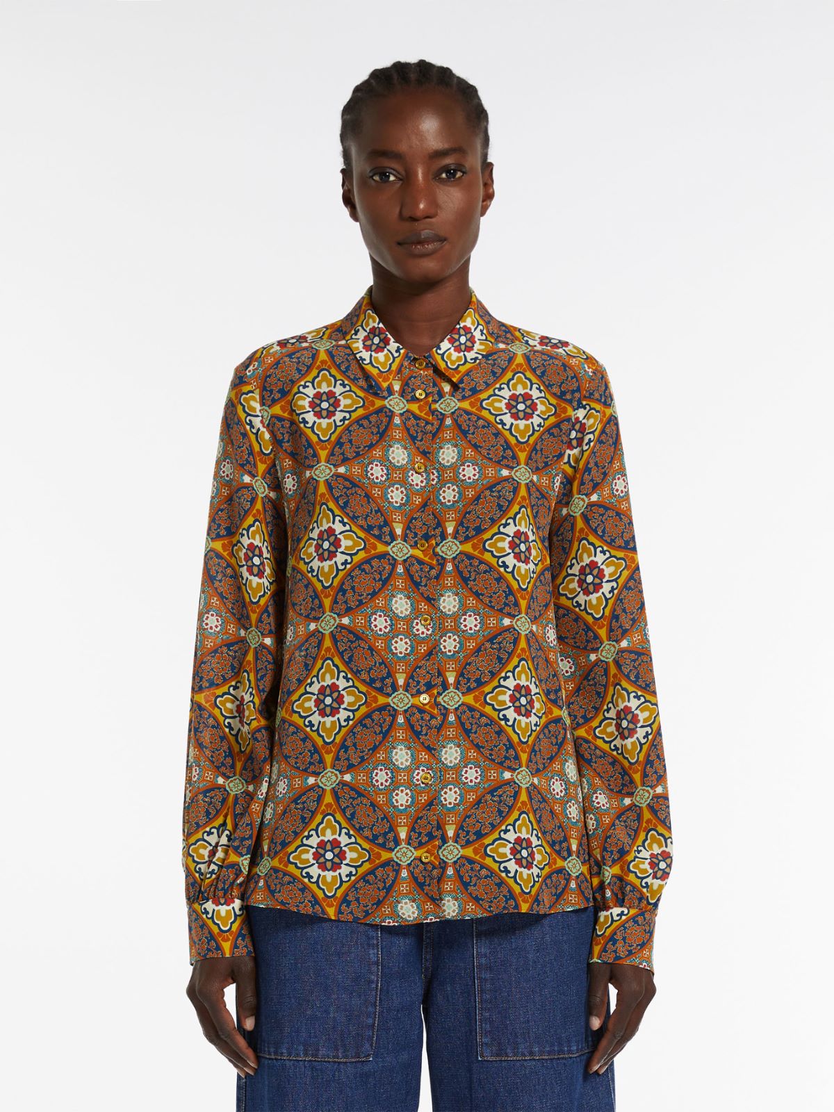 Classic crepe de chine shirt