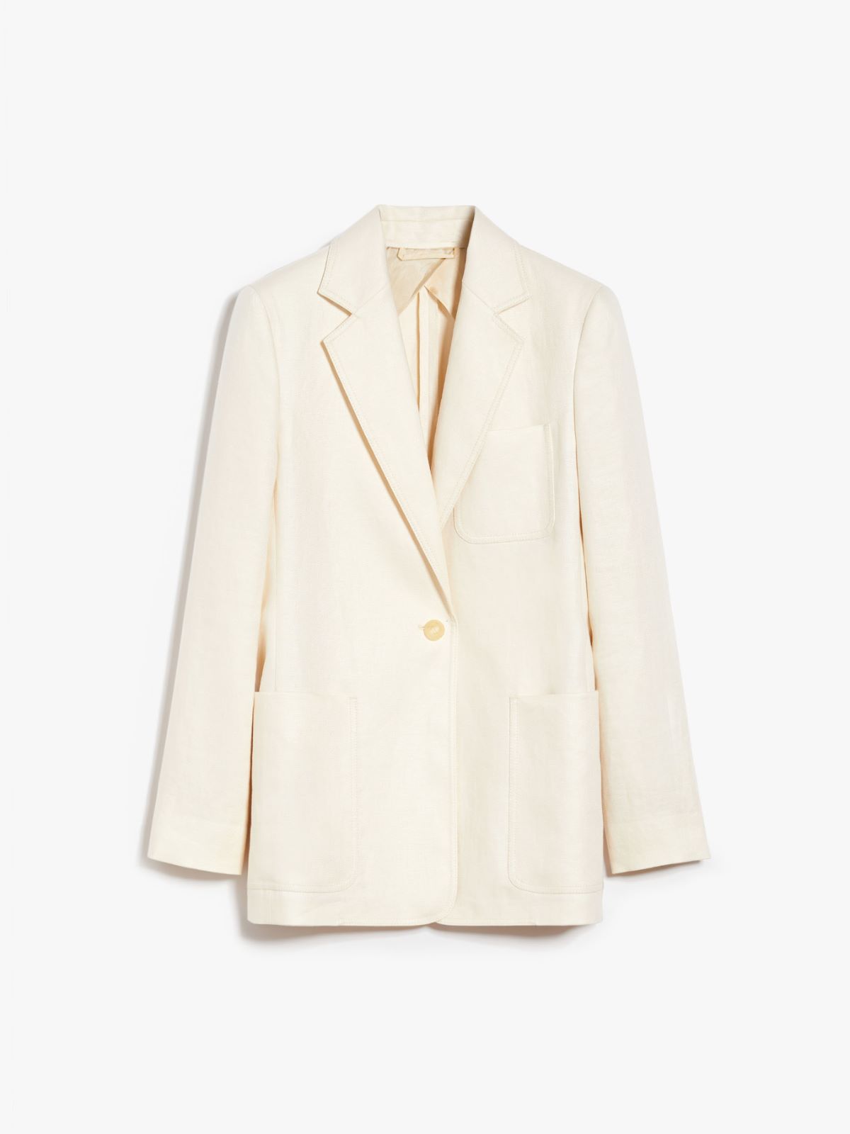 Single-breasted linen blazer