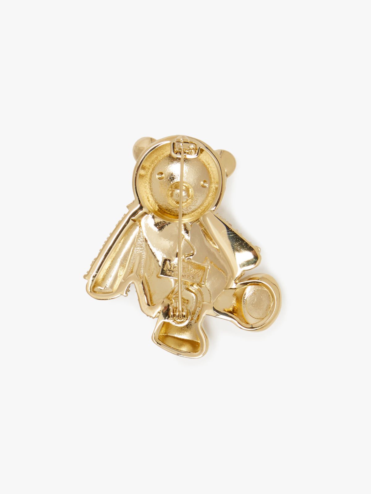 Metal teddy bear brooch
