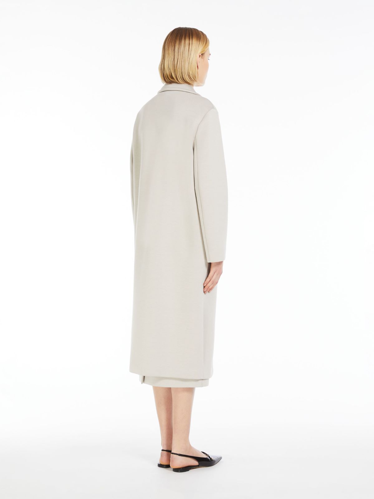 Jersey midi coat