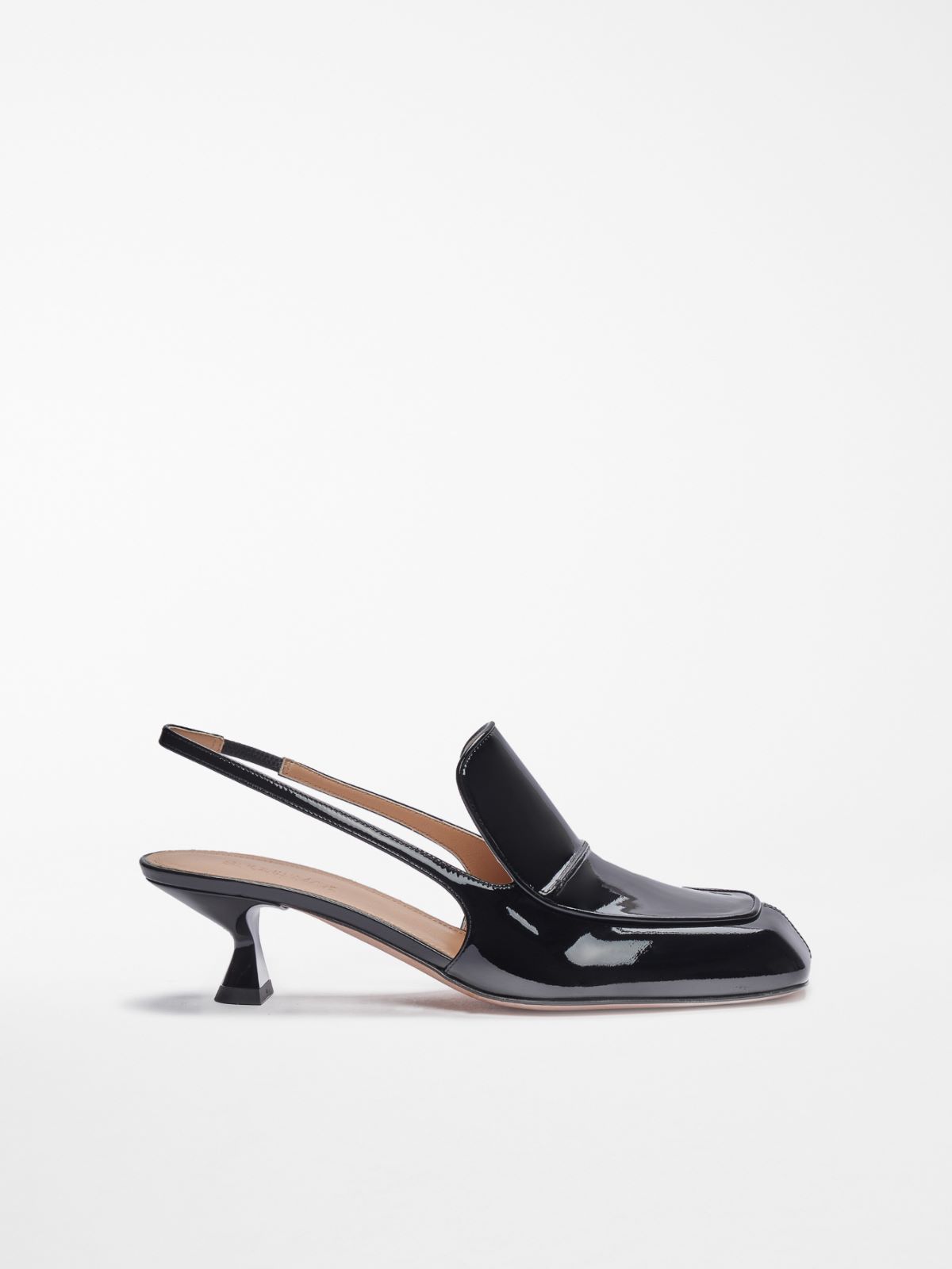 Patent-leather slingbacks