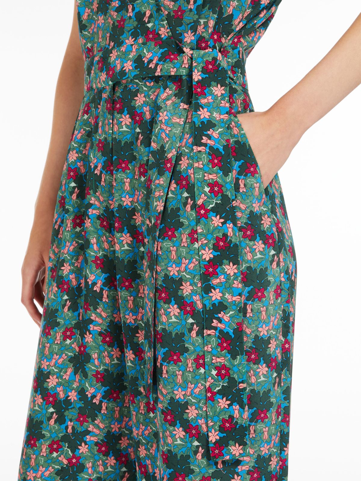 Silk crepe de chine jumpsuit