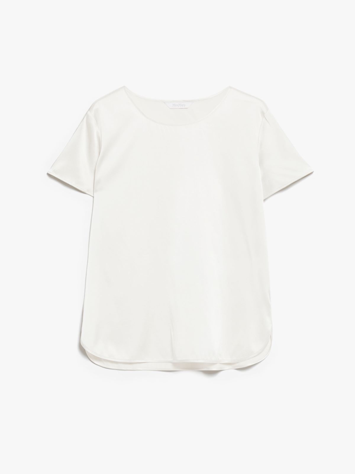 Washed stretch satin T-shirt