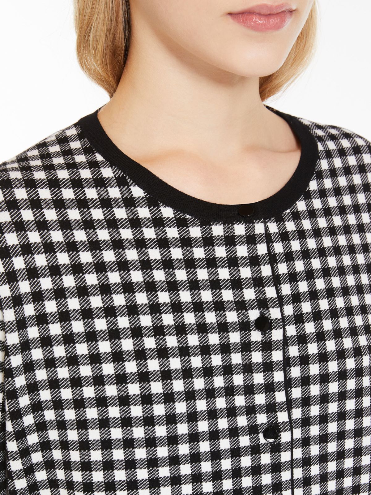 Jacquard viscose cardigan