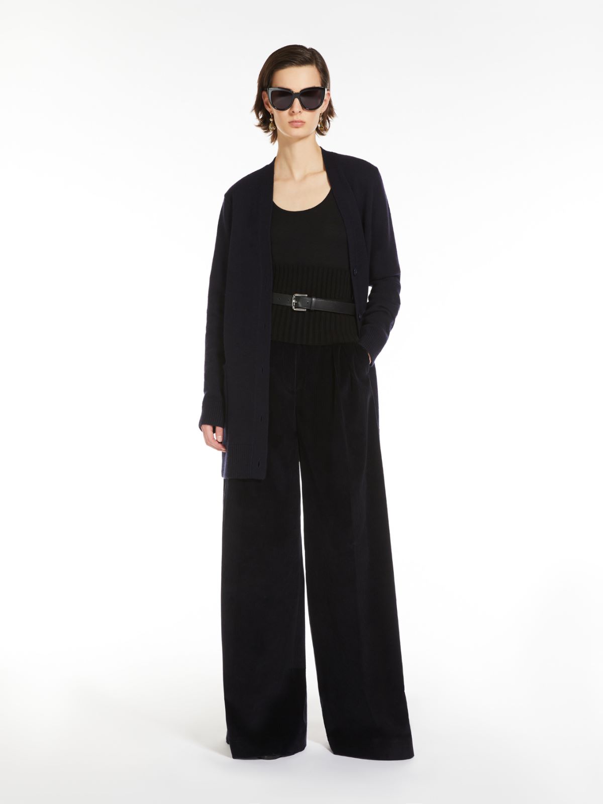 Wool and cashmere cardigan with sequins