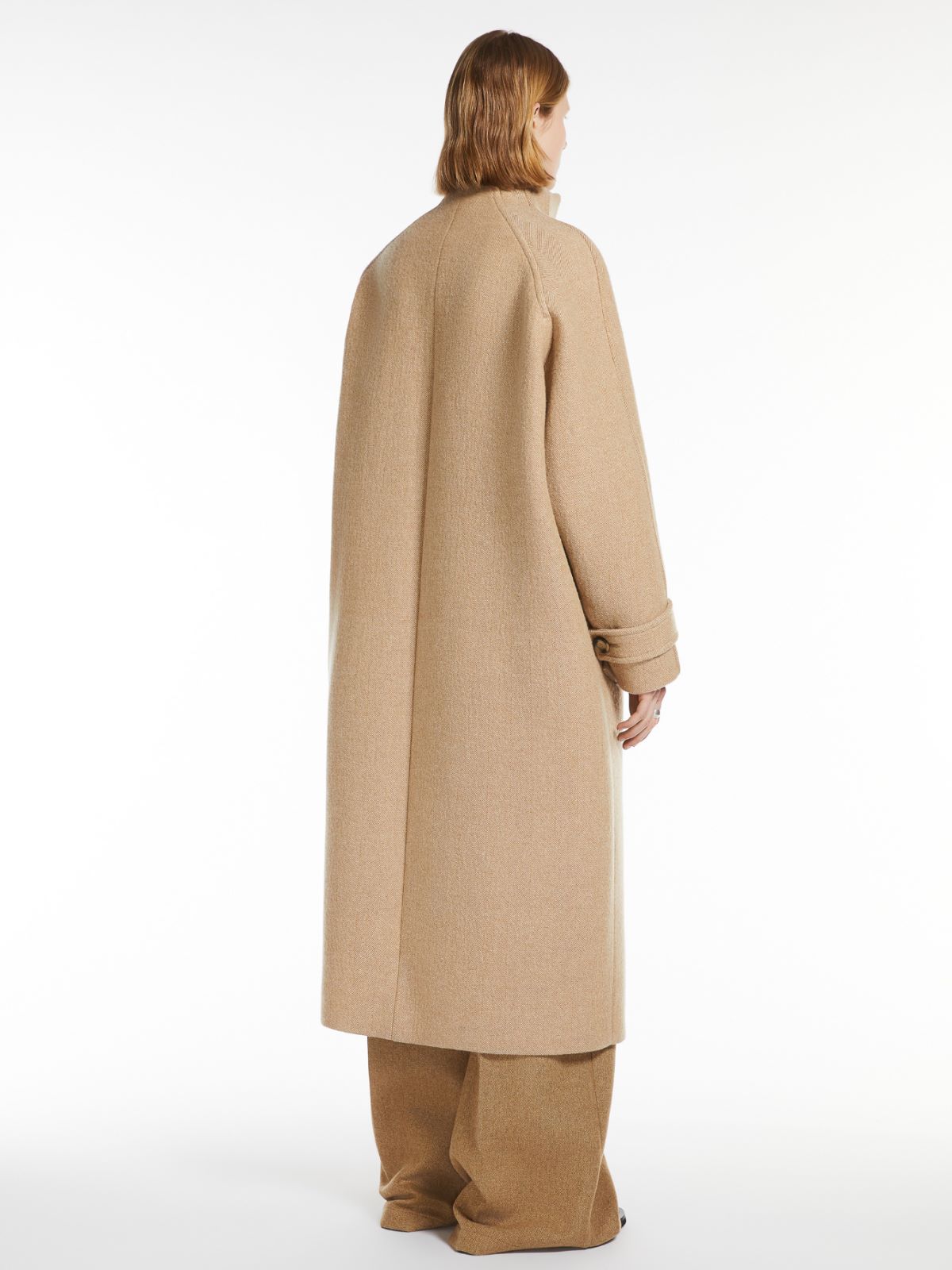 Comfort-fit wool-blend coat