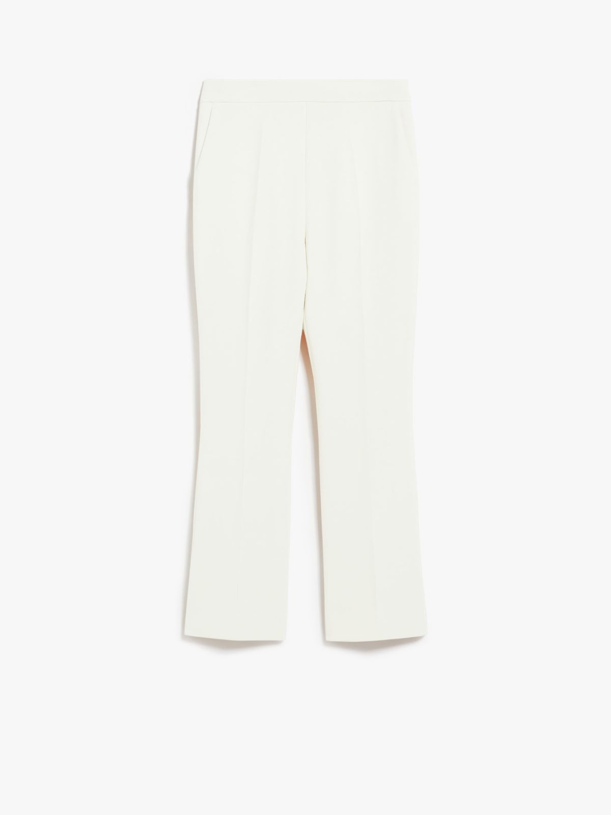 Wool crêpe ankle-length trousers