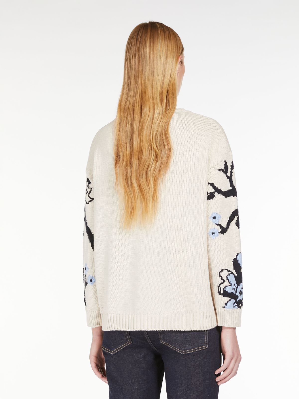 Inlaid cotton sweater