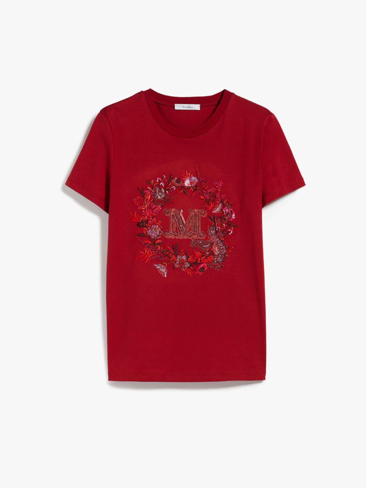 Cotton T-shirt with embroidered pocket