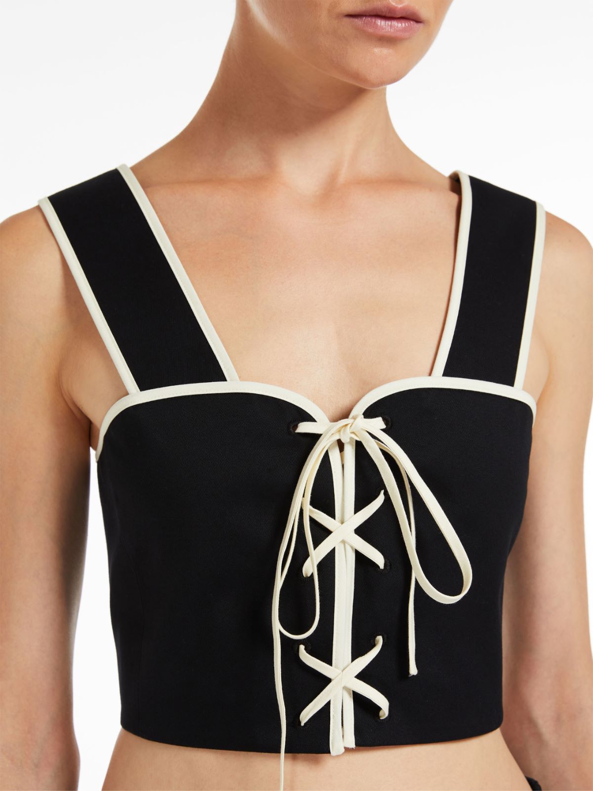 Cotton gabardine top