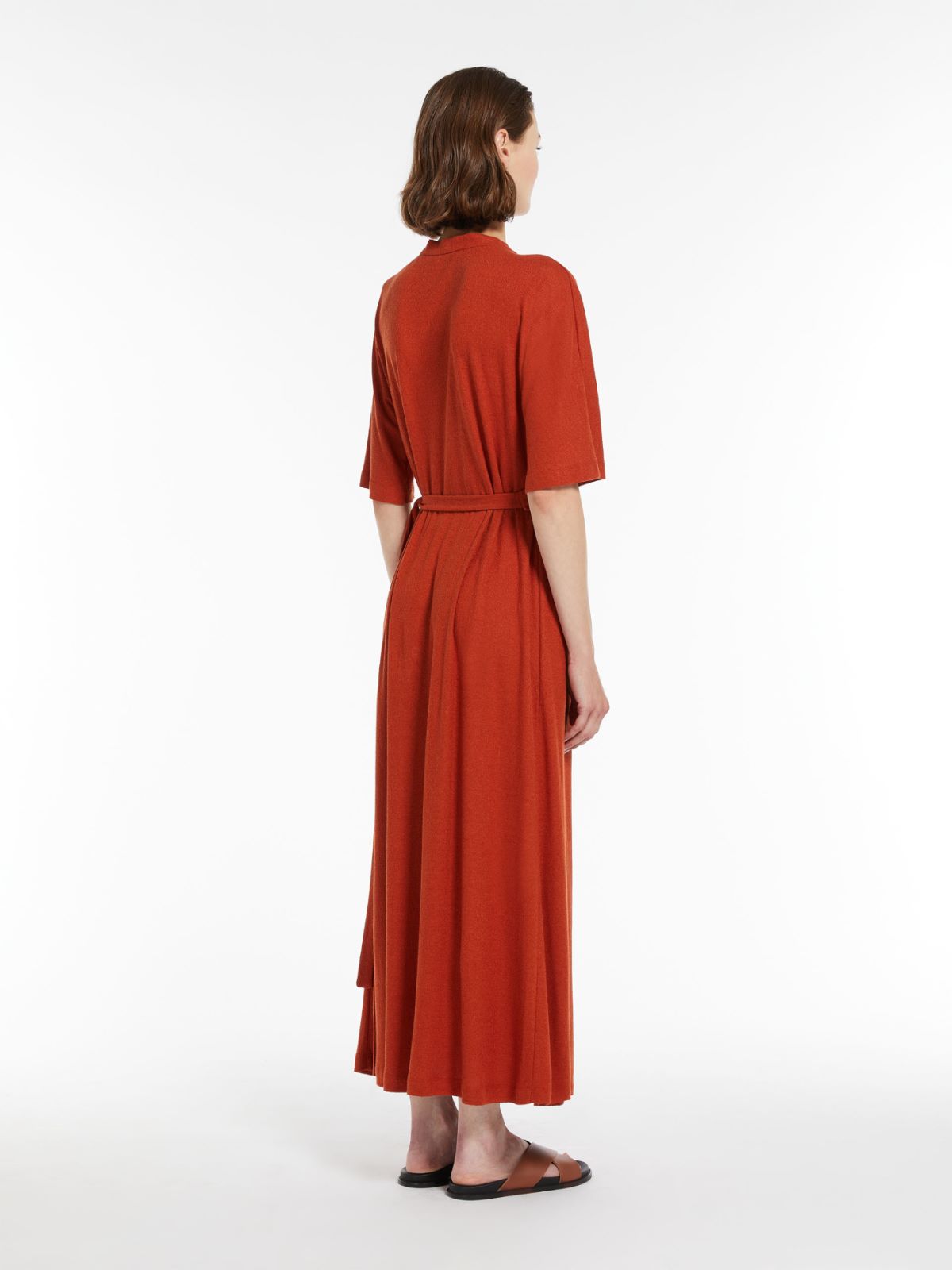 Linen and viscose jersey dress