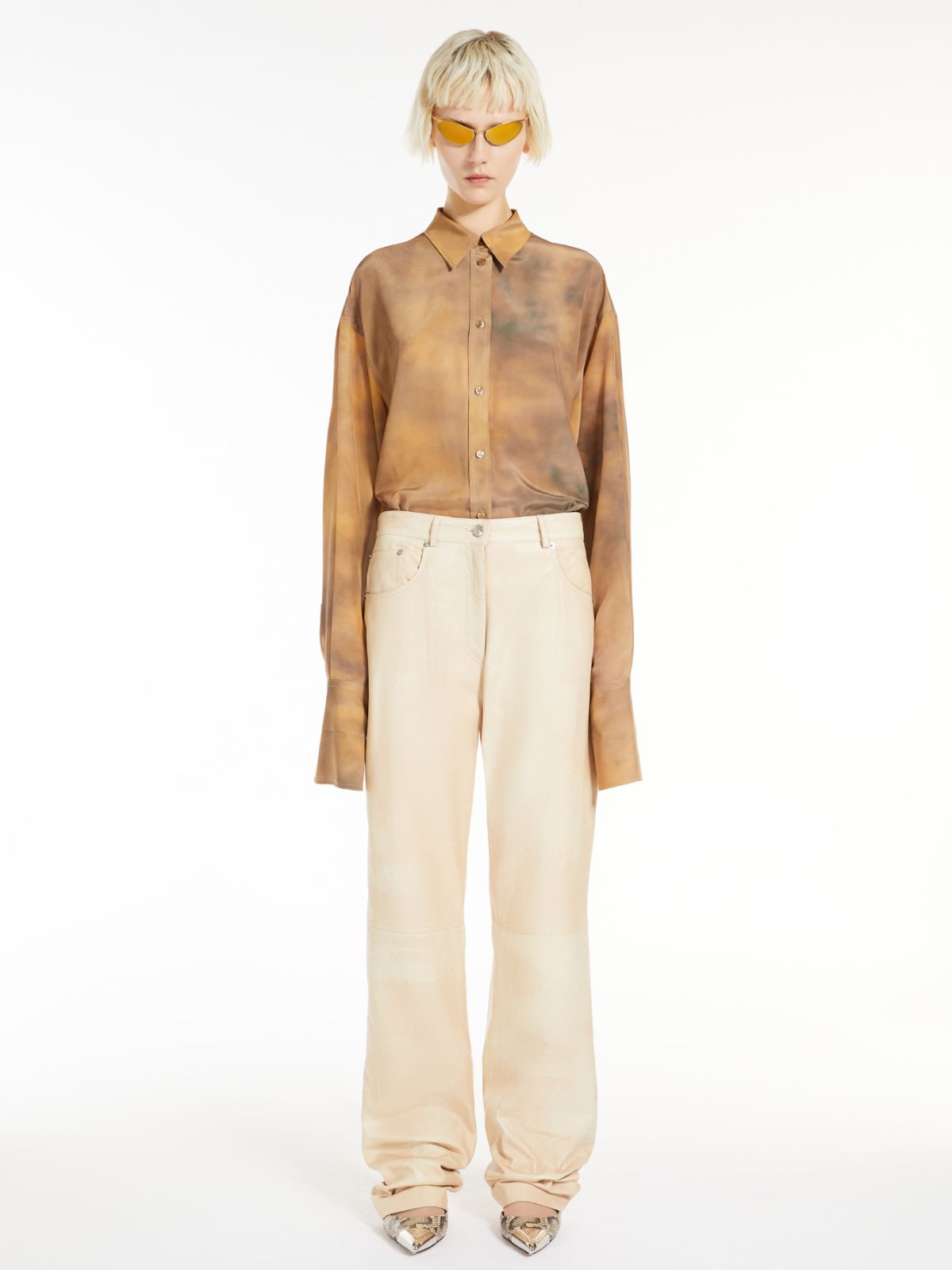Nappa leather trousers