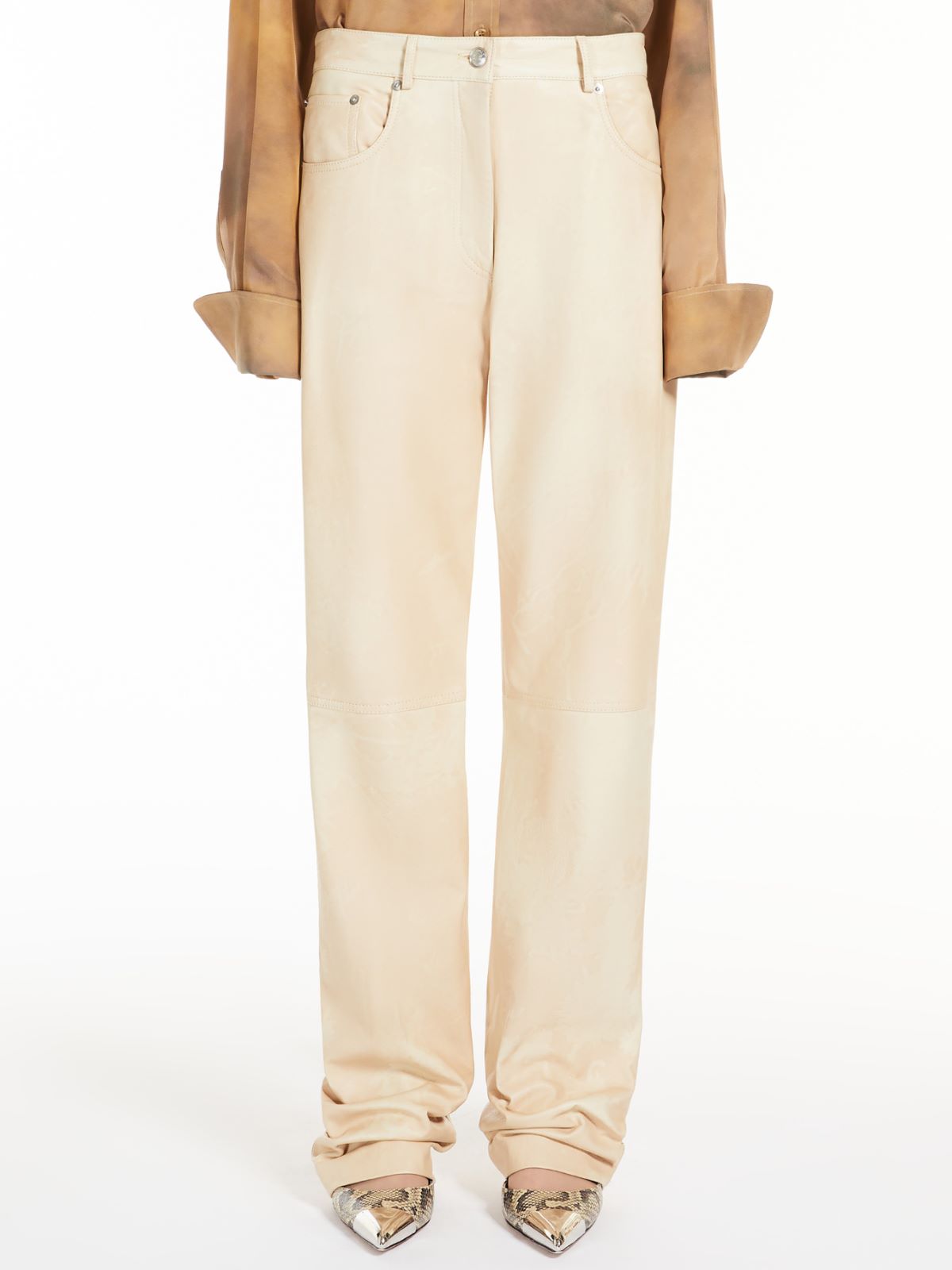 Nappa leather trousers