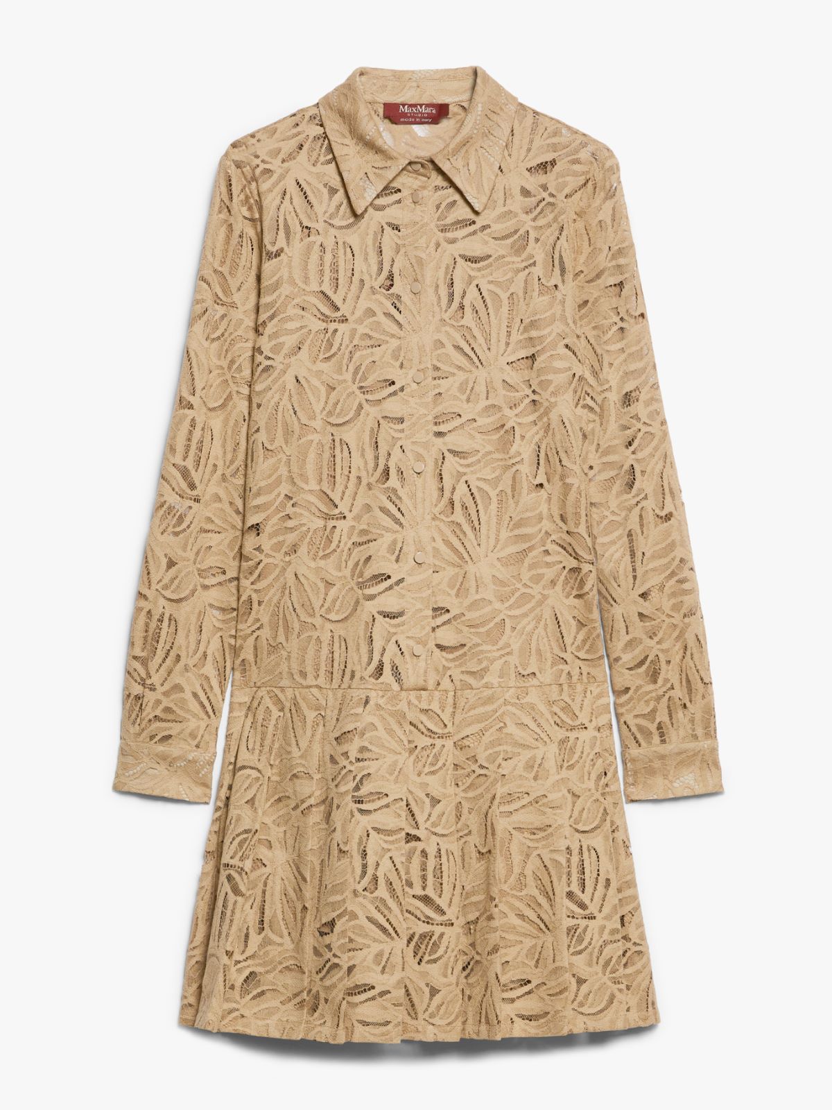 Floral lace shirt dress