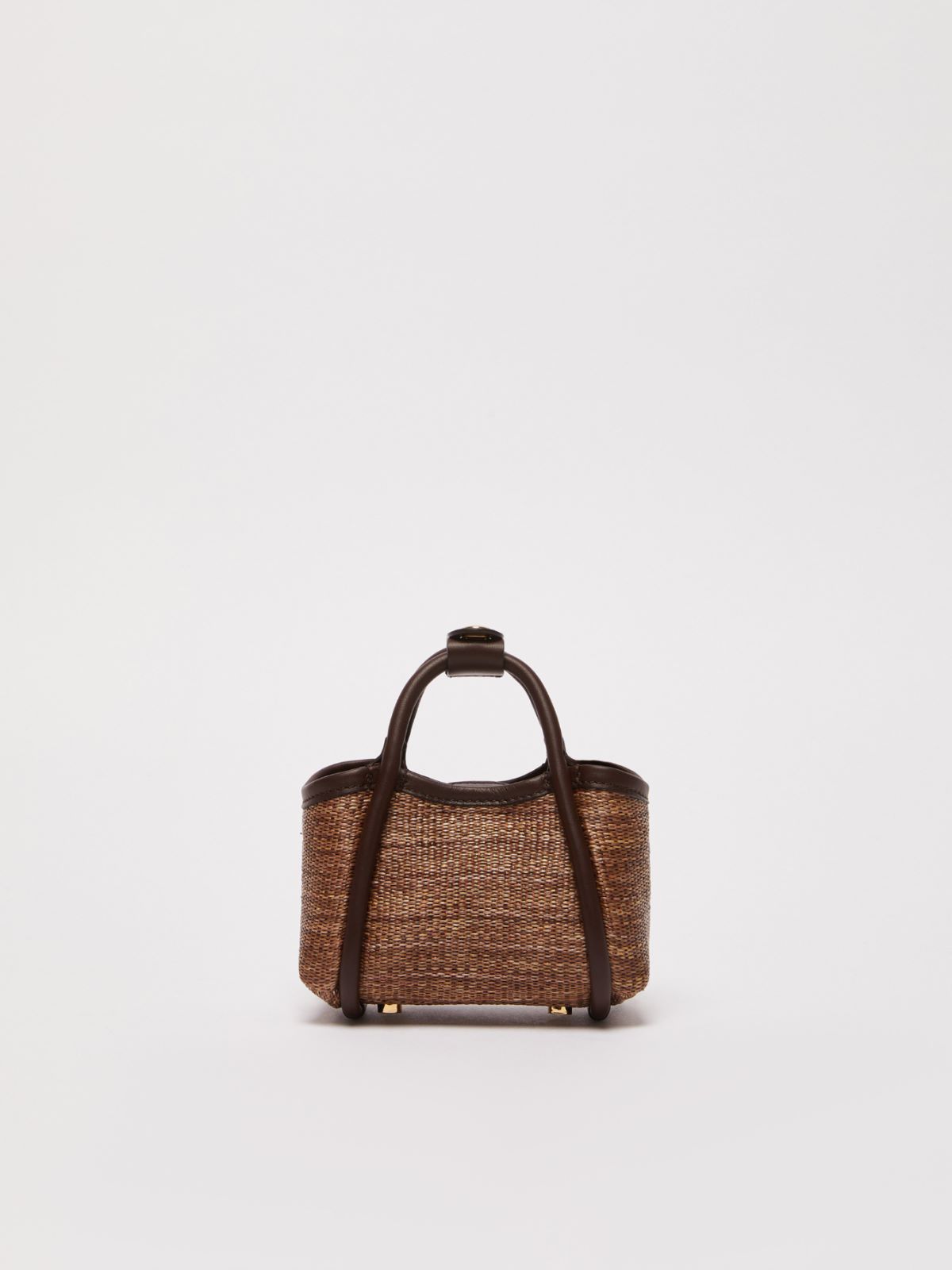 Jacquard raffia-effect fabric mini Marine bag