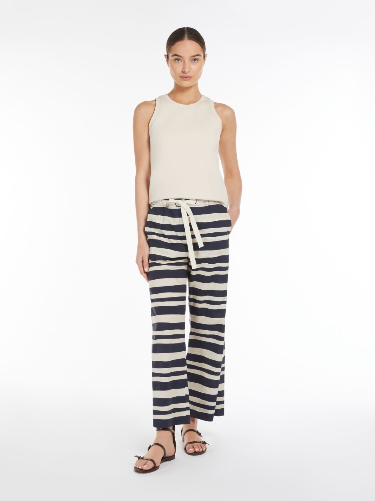 Cotton-blend jersey top