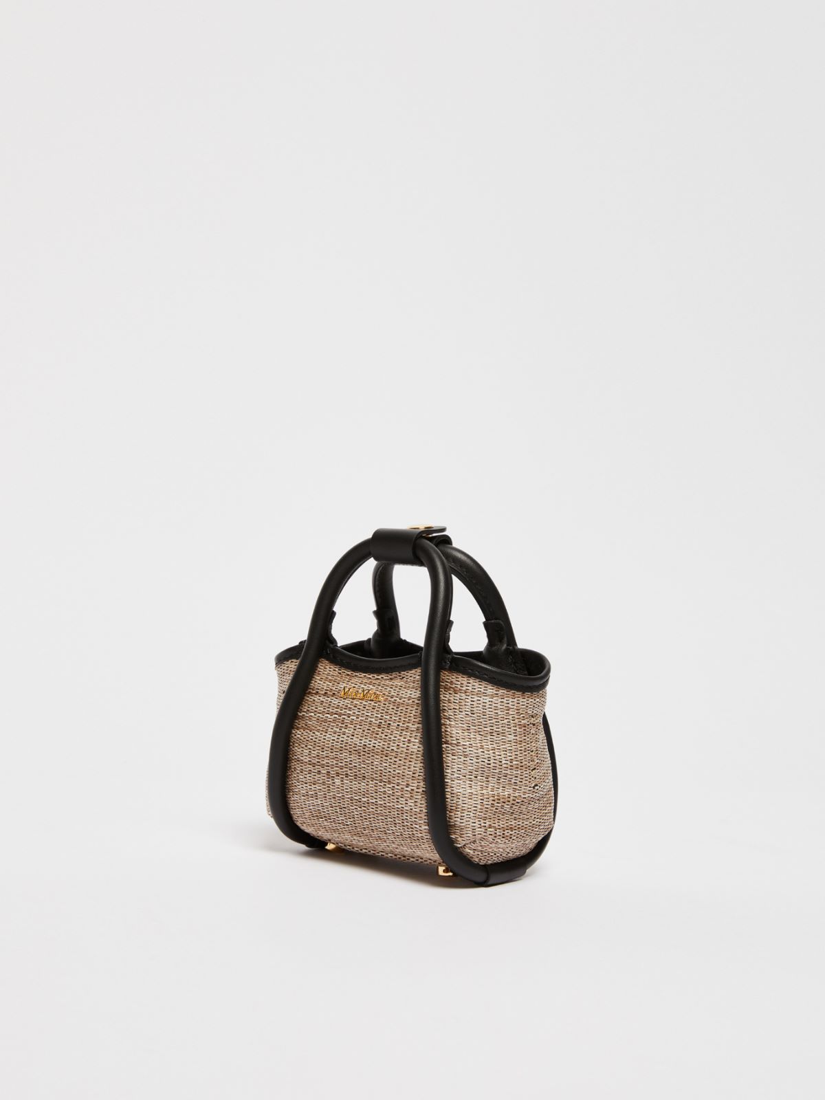 Jacquard raffia-effect fabric mini Marine bag