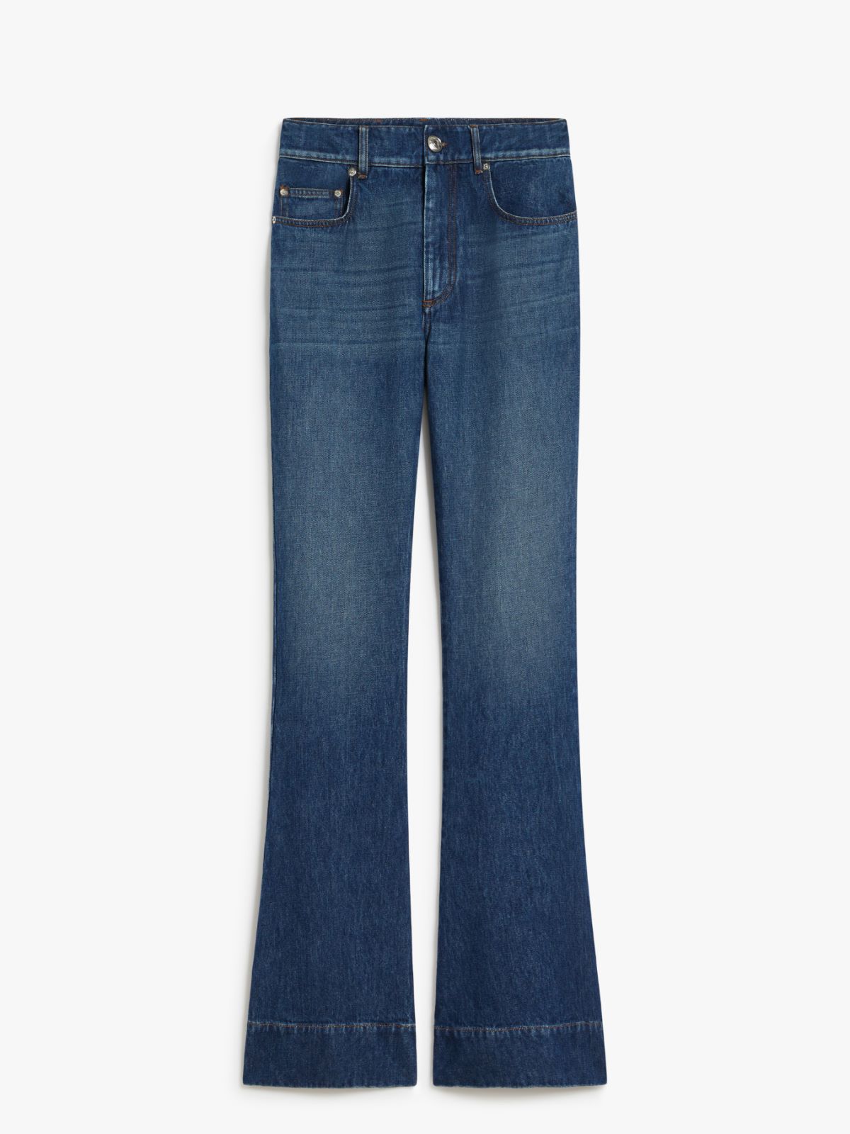 High-waisted 5-pocket trousers