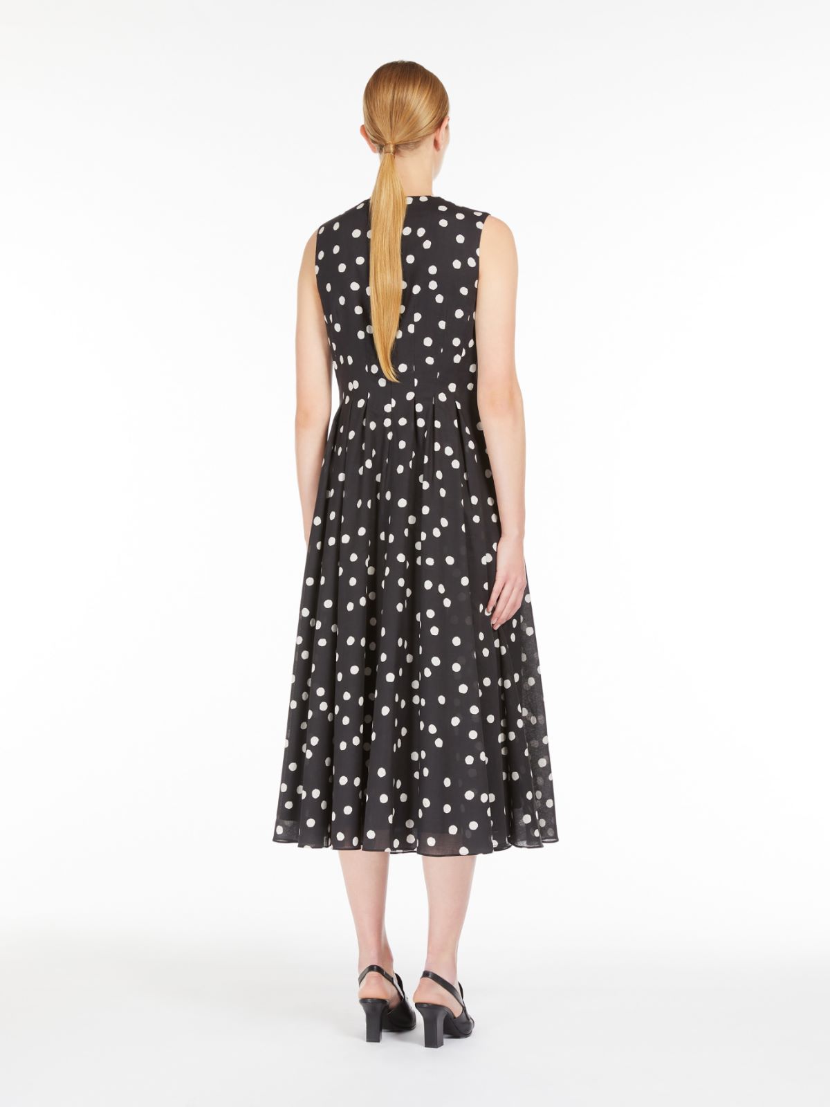 Printed cotton voile dress