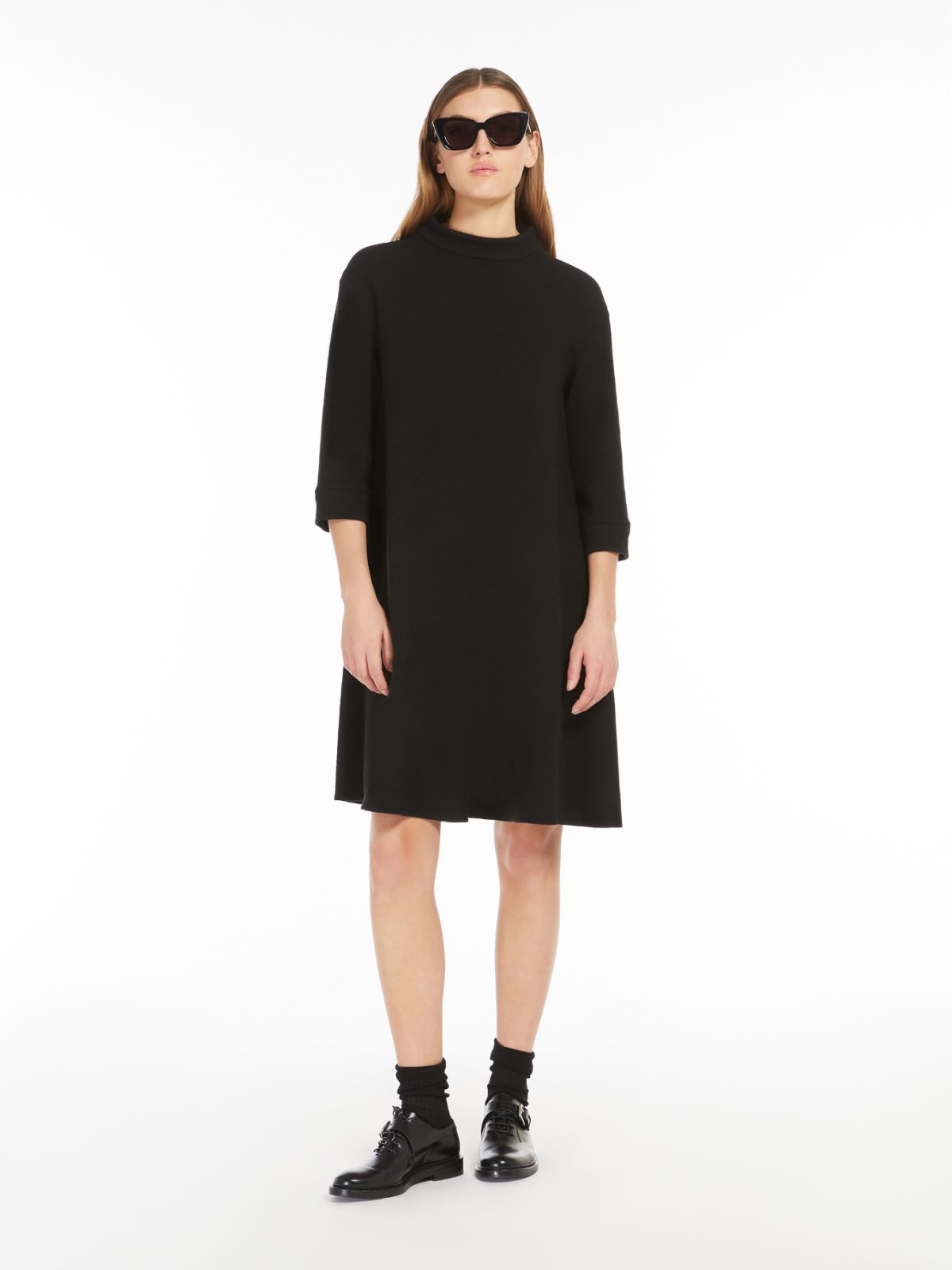 Jersey crêpe A-line dress