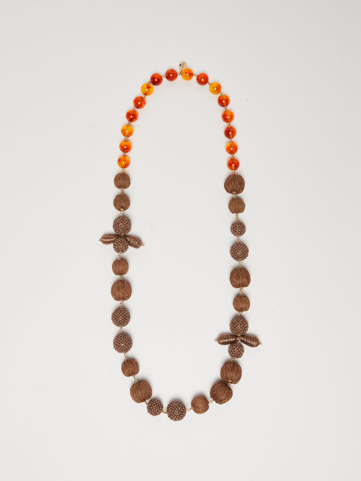 Resin and metal necklace