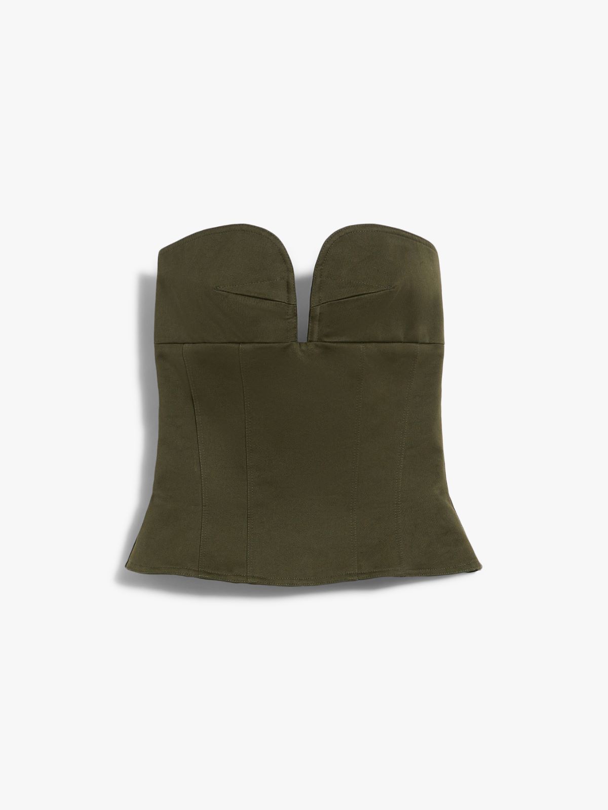 Cotton gabardine bustier