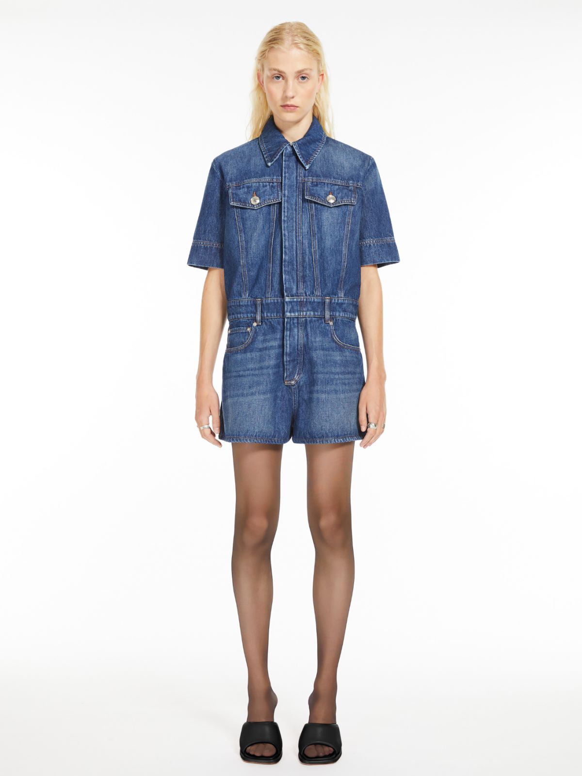 Denim mini playsuit