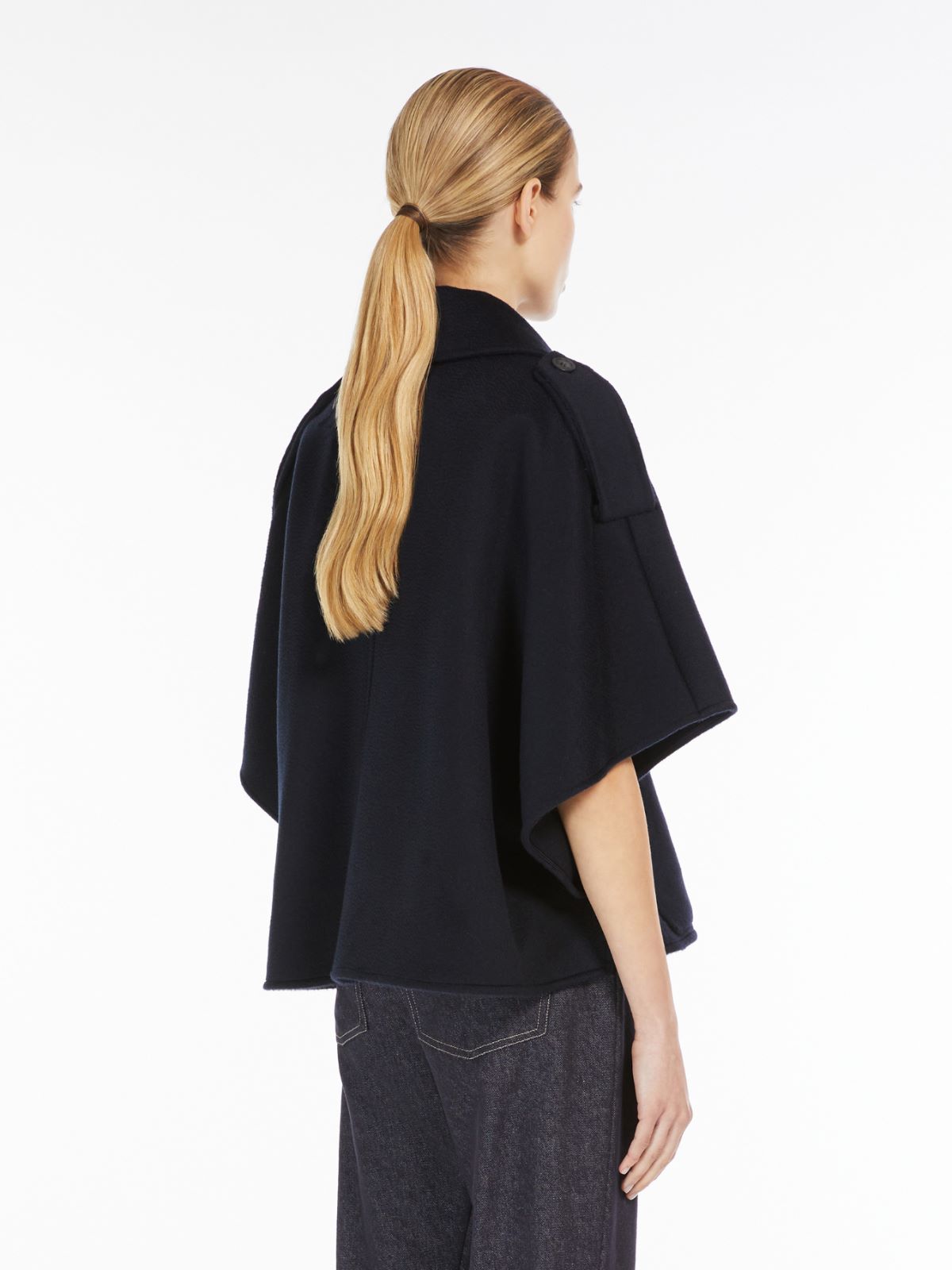 Cashmere trench coat cape