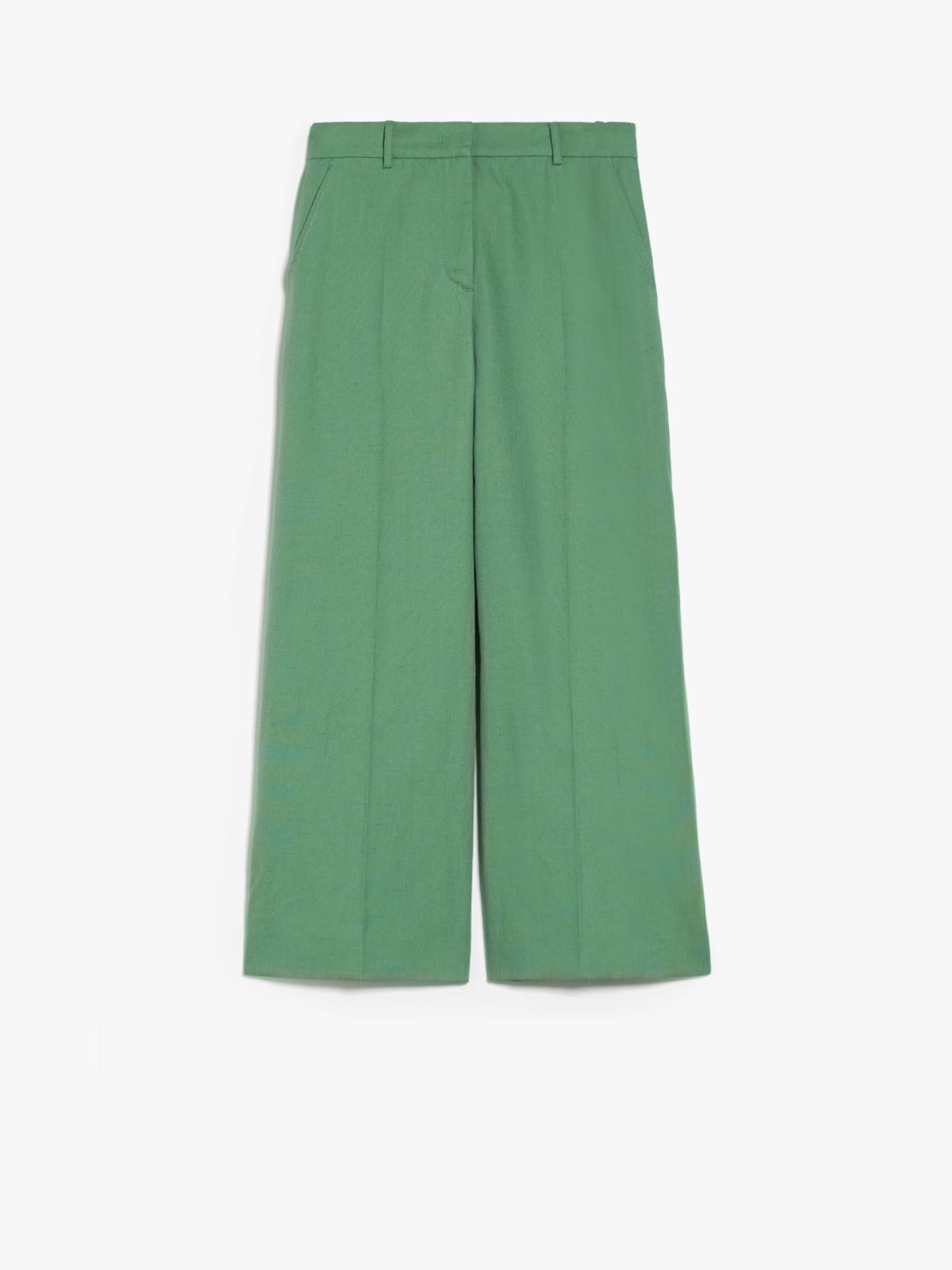 Cotton and linen canvas trousers
