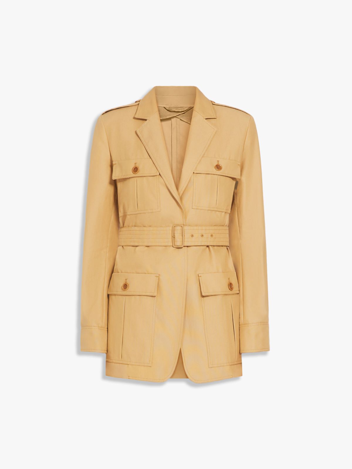 Water-repellent canvas safari jacket