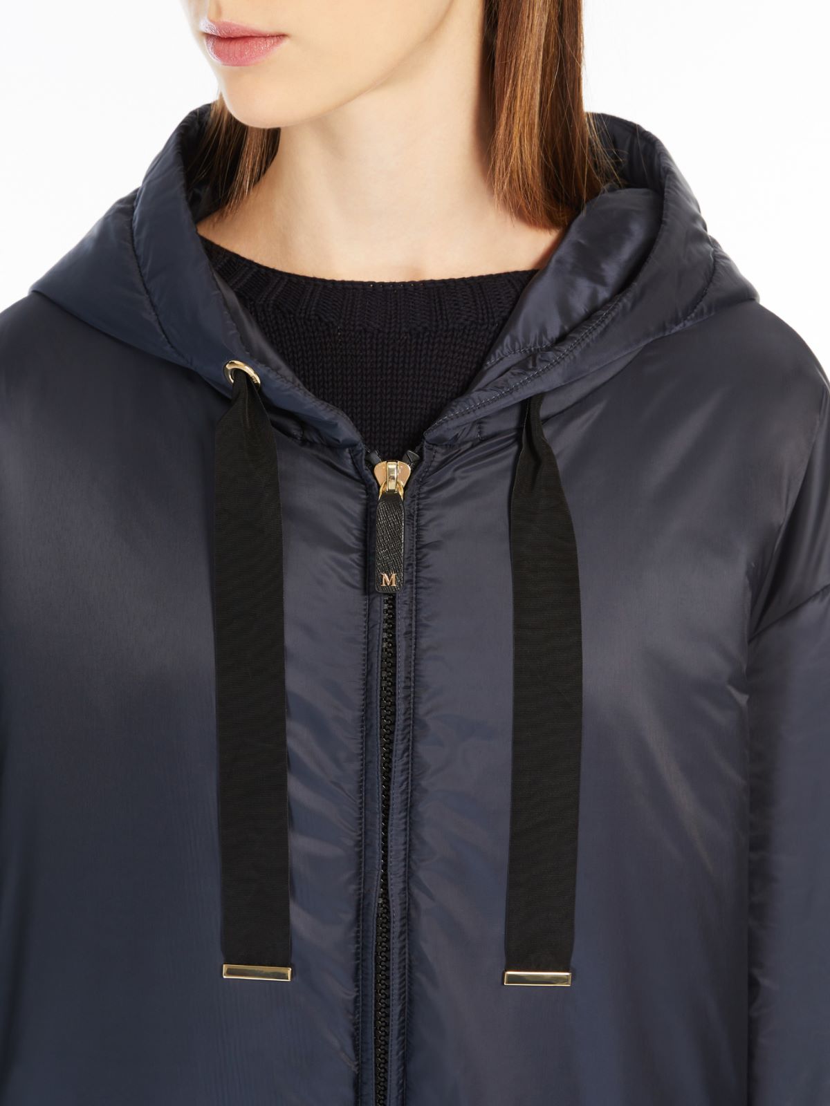 Midi parka in water-repellent canvas