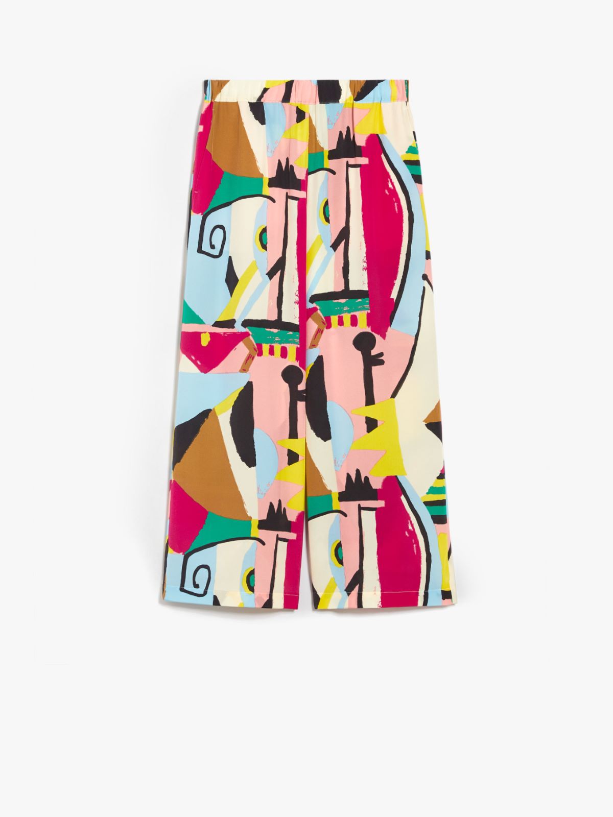 Silk crepe de chine trousers