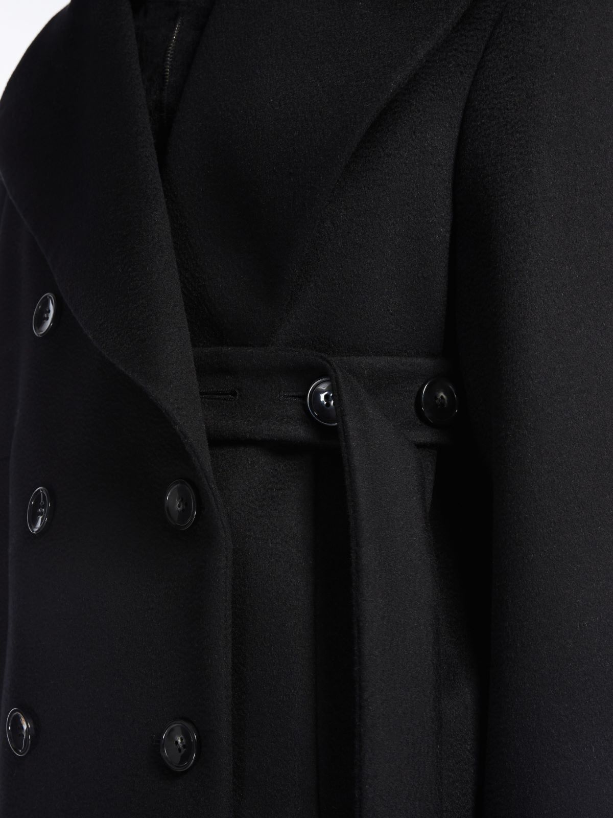 Oversized wool-blend pea coat