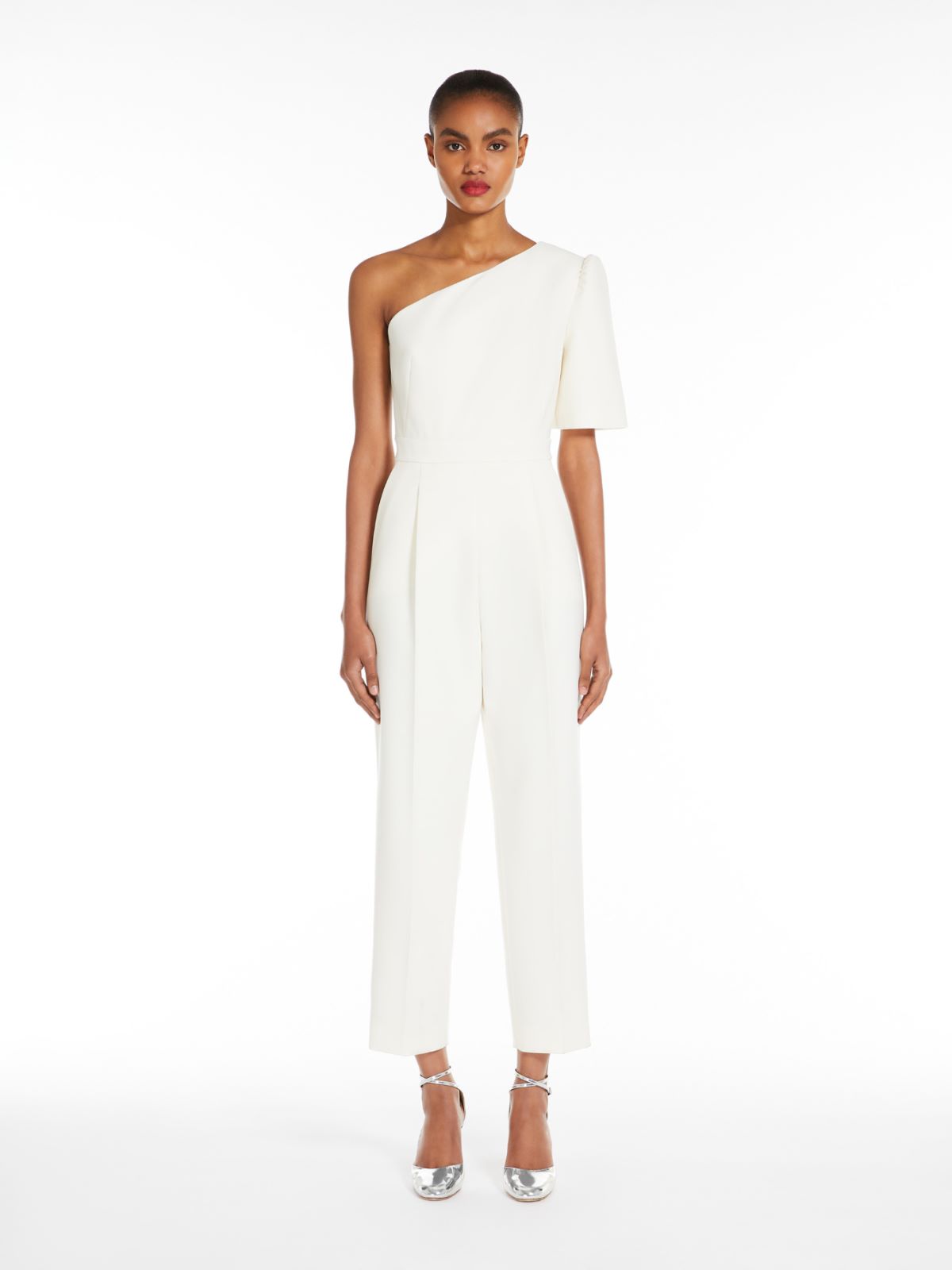 One-shoulder cady jumpsuit