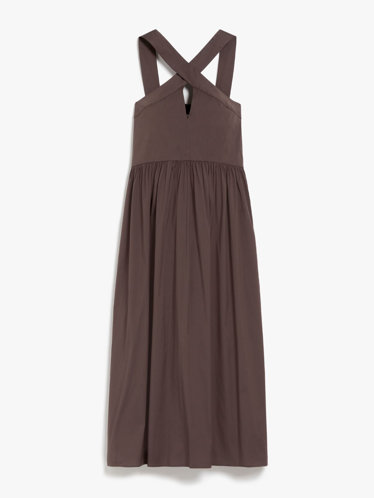 Long stretch poplin dress