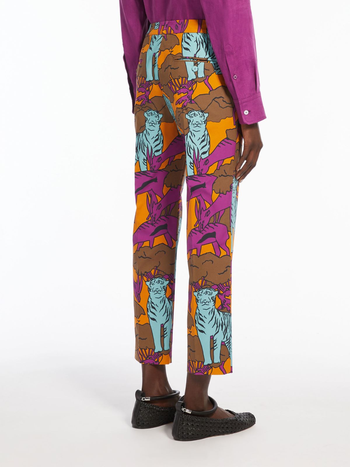 Cotton faille trousers