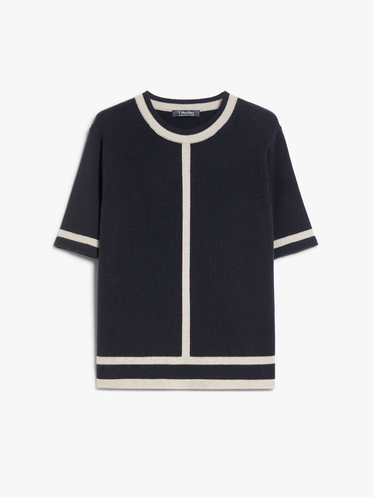 Wool and cashmere jumper with intarsia