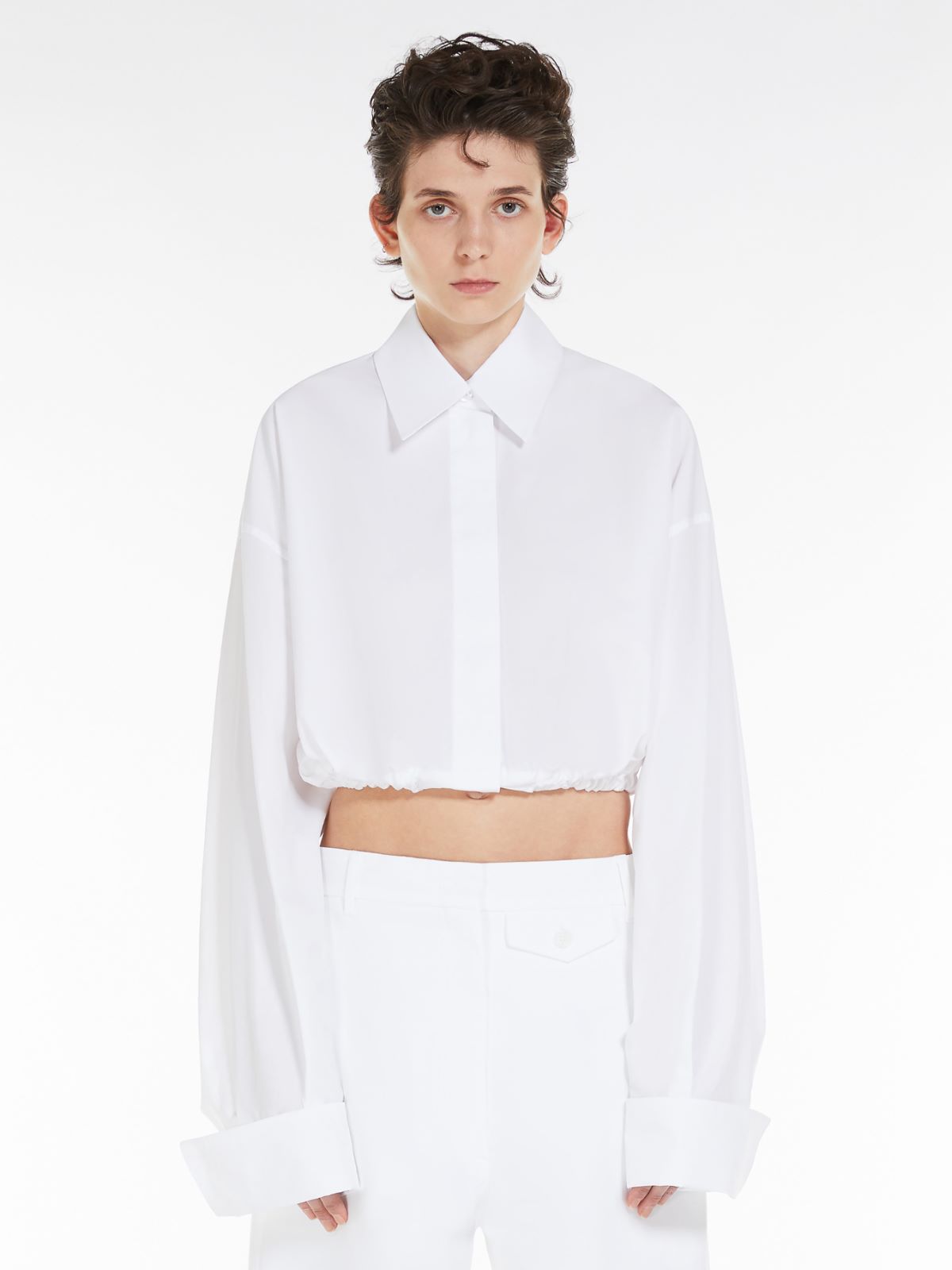Boxy-fit drawstring shirt